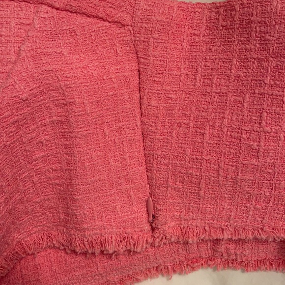 Zara Tweed Pink Bustier Crop Top size Medium - Picture 3 of 5